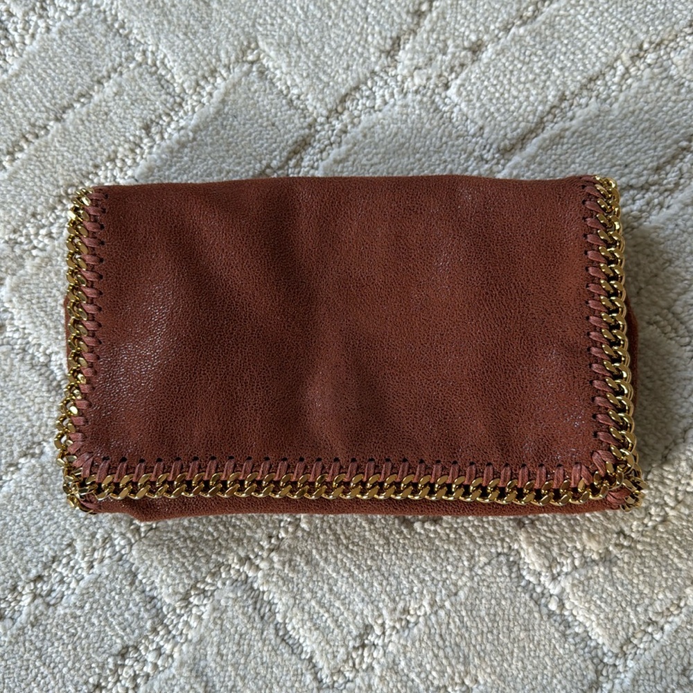 STELLA McCARTNEY Shaggy Deer Falabella Crossbody Bag Orange